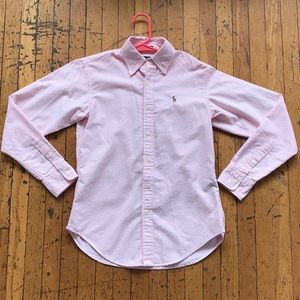 Pink Striped Ralph Lauren Button-Up Shirt